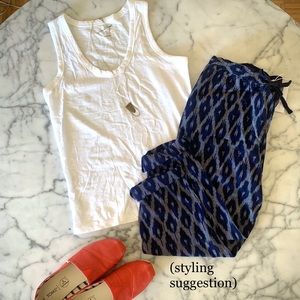 Summer pants by Outerknown, “Sol” ikat